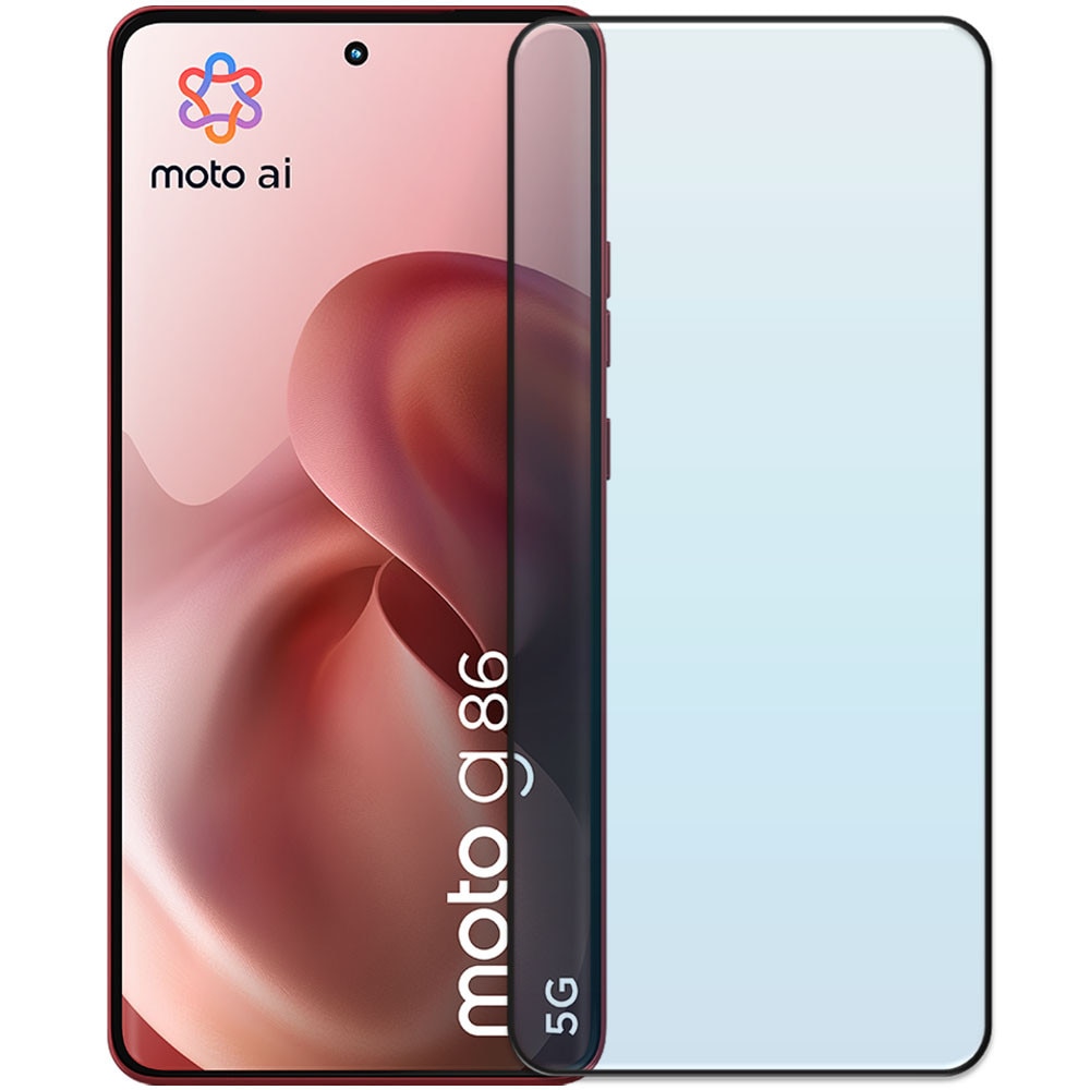 Folie din sticla securizata pentru Motorola Moto G86, HAMSTERBOX Glass Shield, Protectie completa ecran, Full face, Aplicare rapida, Case Friendly, Transparenta