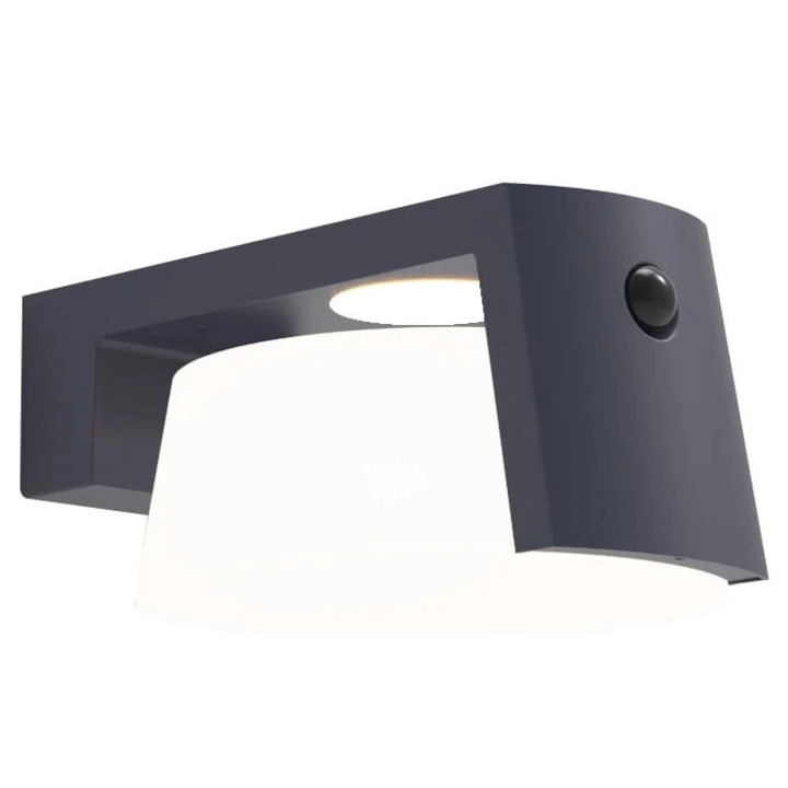 Lutec 2014838 LED lámpatest, oldalfali, napelemes, 9.5 W, természetes fehér, kültéri, IP44, mozgásérzé