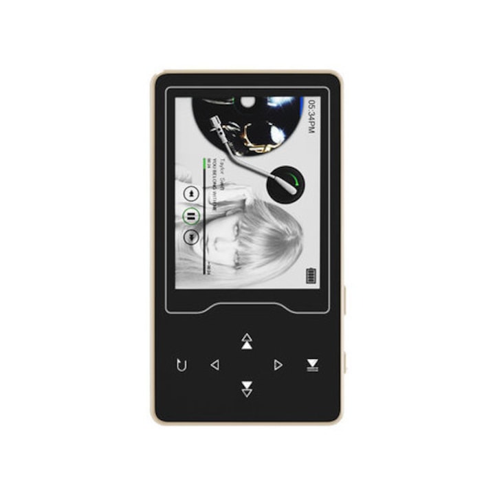 Walkman, 16 GB memória, okos MP3/MP4, kültéri lejátszás, HD hangzás, FM rádió, kompakt és hordozható, fekete