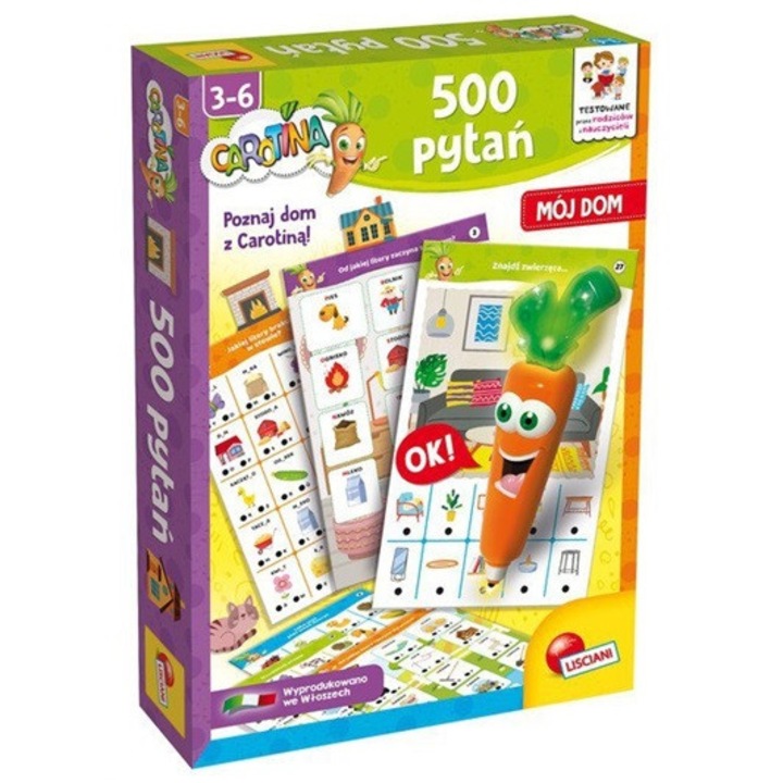 Carotina - 500 pytań Mój dom, Lisciani, multicolor