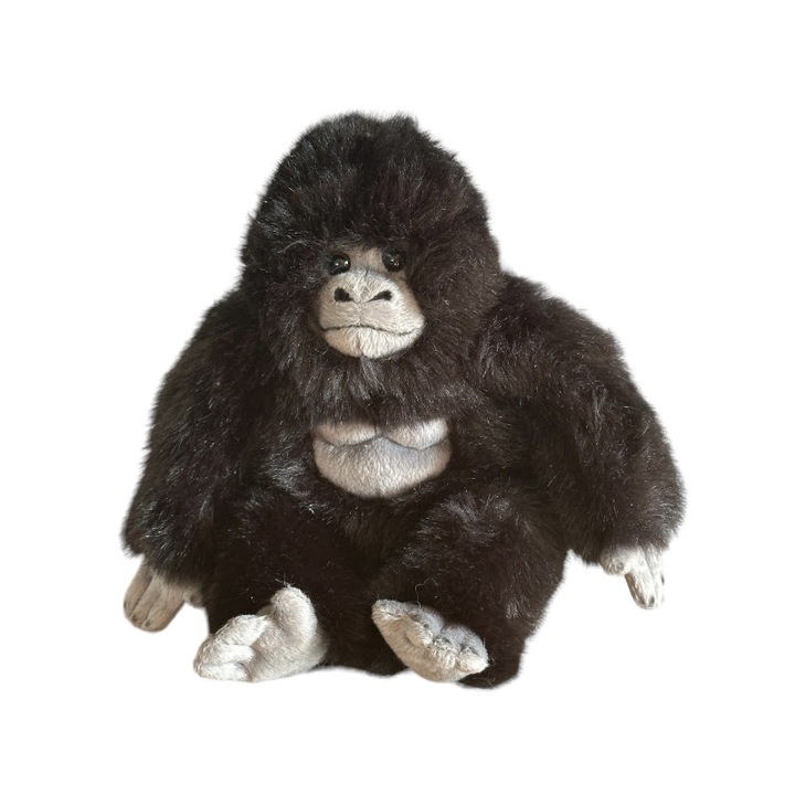 Плюшена горила 20 см, черна, комплект плюшени играчки