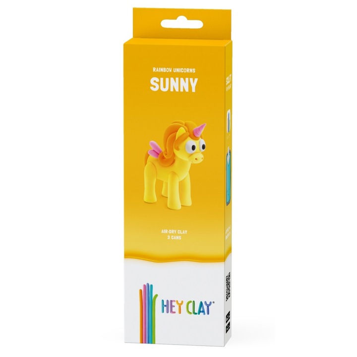 Set 3 pachete HeyClay, masa modelabila, culori variate, pentru creativitate si dezvoltare, 00350