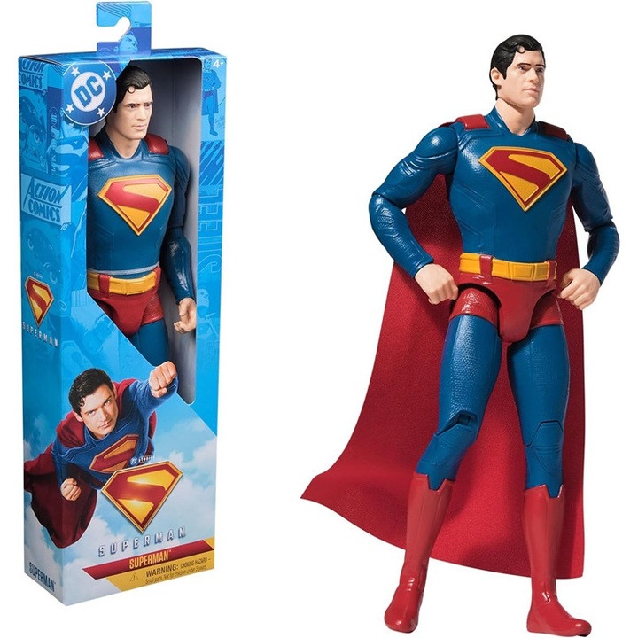 Figurina DC, Superman, 30 cm, 11 puncte de articulatie, 4+, multicolor