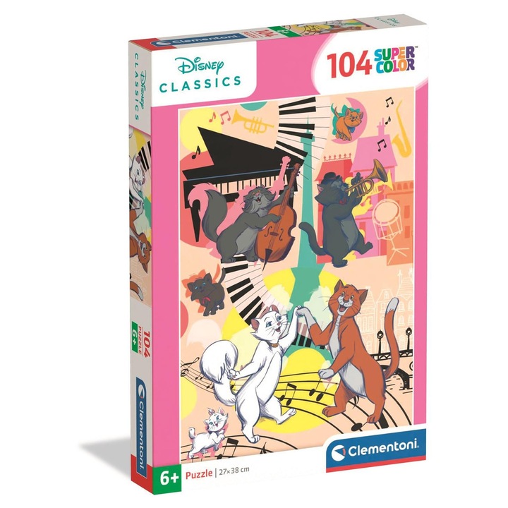 Arystokoty 104 elemes puzzle, Clementoni, 37,9x26,9cm, 6 éves kortól ajánlott