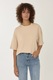 Tricou dama HiCCUP, viscoza/poliester/elastan, natural, XS