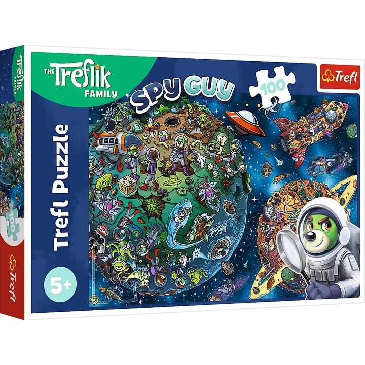 100 darabos Trefliki a kozmoszban puzzle, 410x275 mm, ökológiai