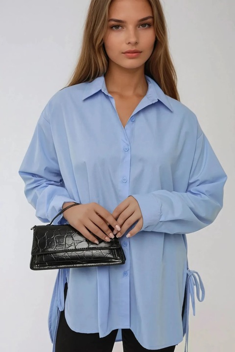 Дамска риза HiCCUP, памук/полиестер, синя