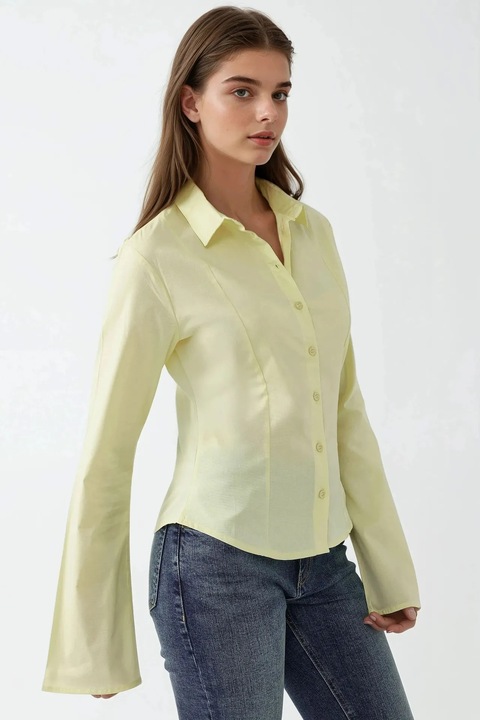 Camasa dama, HiCCUP, textil, galben