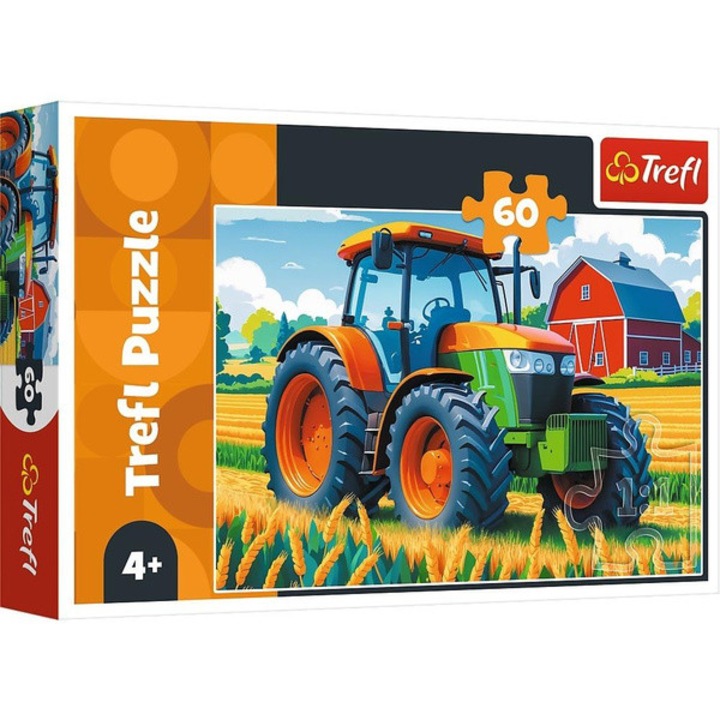 Puzzle 60 Pojazd rolnica, Trefl, 60 db, tarka