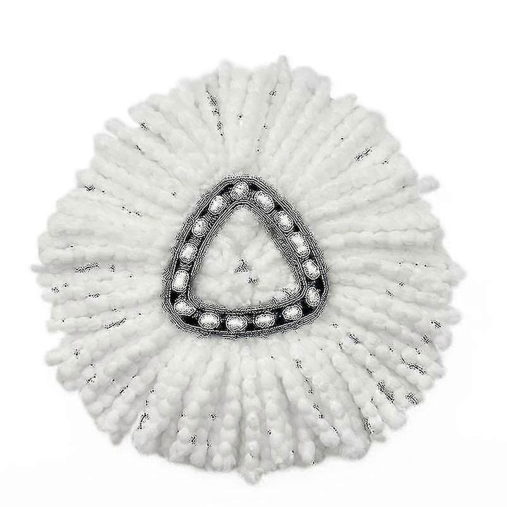 Set 2 capete mop compatibile cu mopuri din microfibra, alb