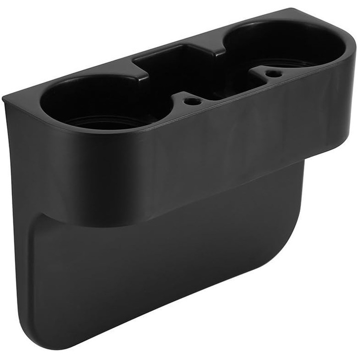 Suport pentru pahare auto, organizator multifunctional, montare pe marginea scaunului, 2-5cm, negru