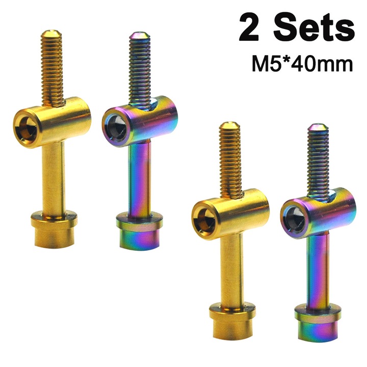 Винт за велосипед HERUSI комплект 2 титан 5x30mm и 5x40mm