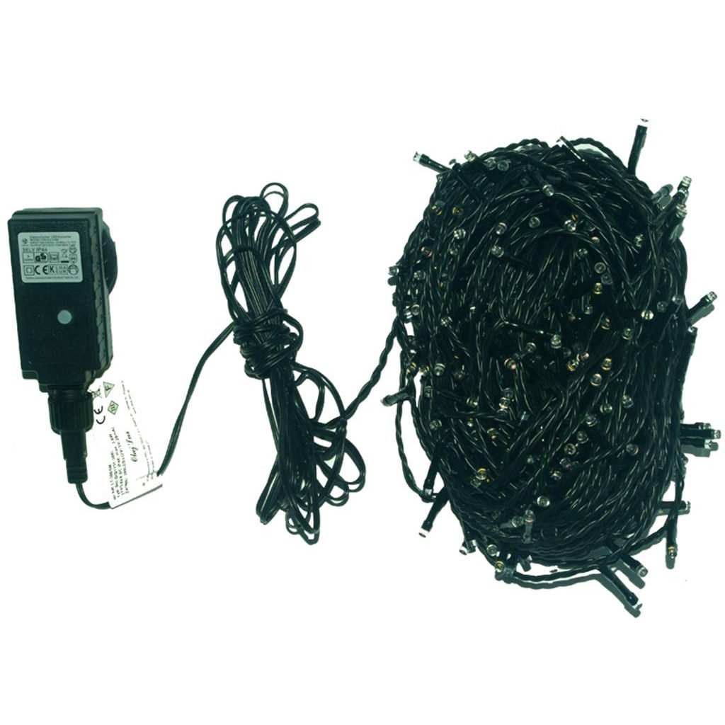Instalatie de Craciun Outdor 101Mebli NO 0444, 30m, 300 LED-uri, IP44, Albastru, cu lumina alba intermitenta