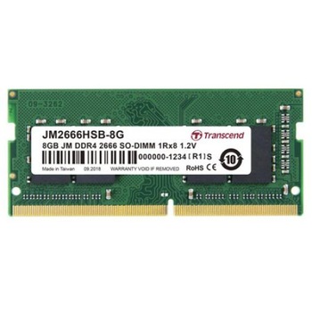 Transcend JM 8GB DDR4 2666 SO-DIMM,JM2666HSB-8G, 1.2V, CL17 Transcend JM 8GB DDR4 2666 SO-DIMM,JM2666HSB-8G, 1.2V, CL17