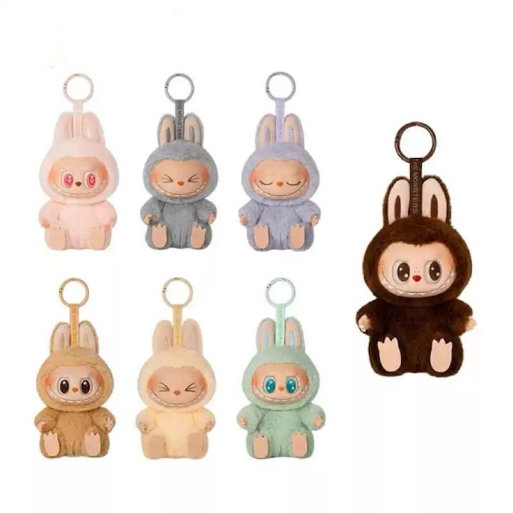Плюшена играчка Labubu Monsters, с ключодържател, 15 см, SUPER TRENDS®