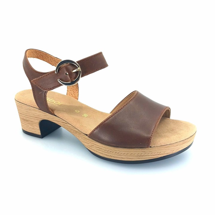 Дамски боти на платформа Gabor 071.53, естествена кожа, неплъзгащи се, кафяви, 39 EU