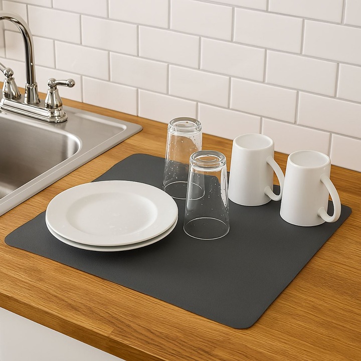 Suprafata absorbanta din eva gri pentru uscat vesela 50x40cm