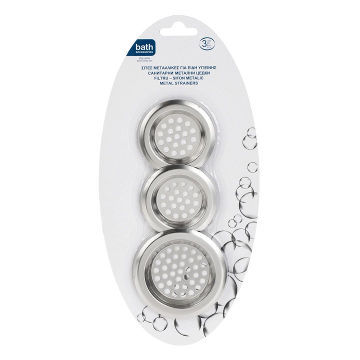 Site metalice pentru sifon chiuveta - 3buc