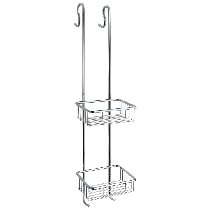 Inter Ceramic Noah ICA 314 hálós mosdókosár, Zuhanykabinra/kabinra akasztható, Króm