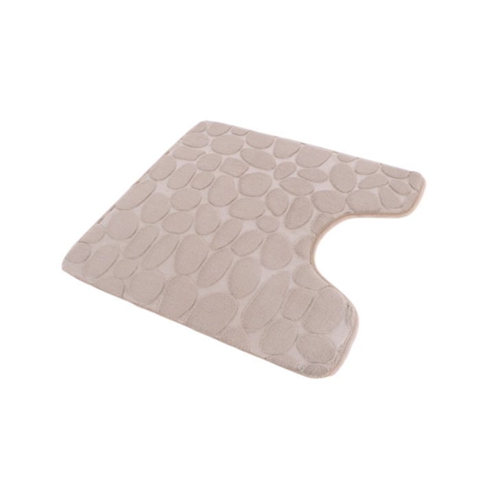 Covoras de baie Inter Ceramic ICSC 186/1, Spuma cu memorie, 50x50 cm, Bej