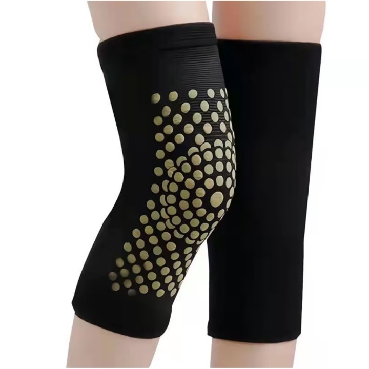 Önmelegítő térdvédők, fekete