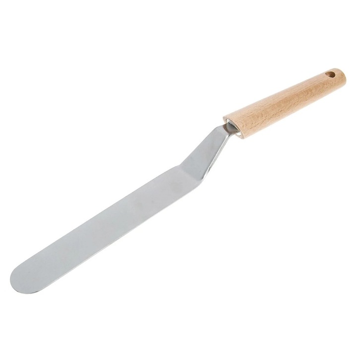 Spatula Metalica cu Maner de Lemn 34cm