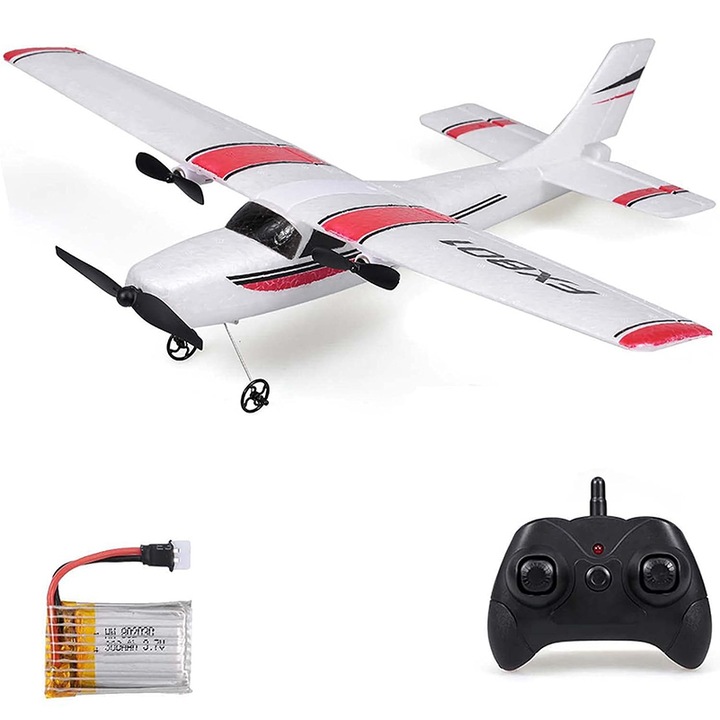 Távirányítós habrepülő, Rqiurpn, RC repülő, EPP, 2.4GHz, 31x38.5cm, kezdőknek, 14+