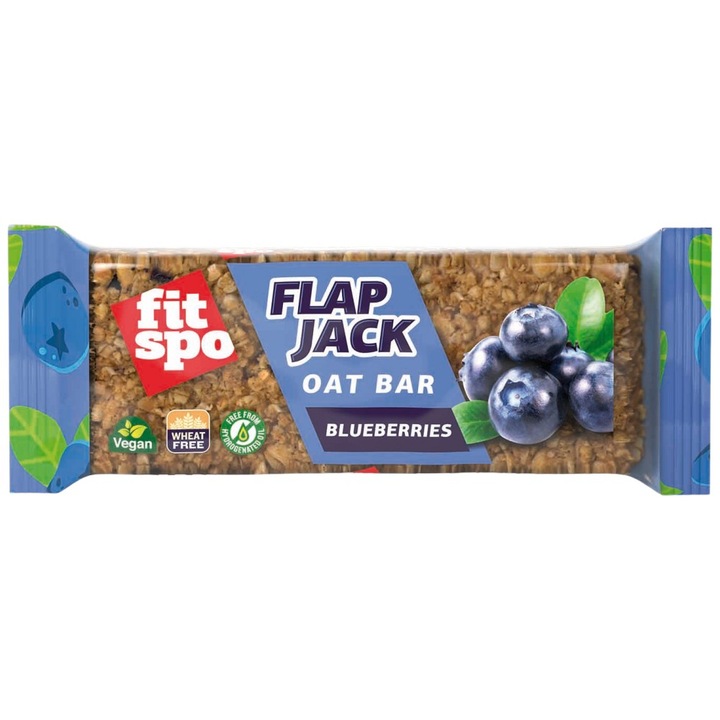 Хранителна добавка FIT SPO Flap Jack - Energy Oat Bar, Боровинка, 80 грама