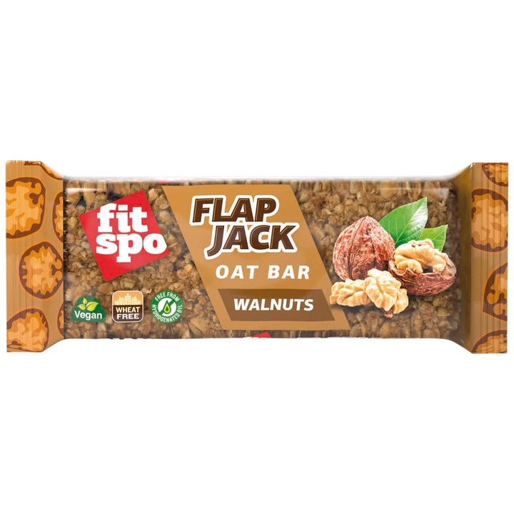 Хранителна добавка FIT SPO Flap Jack - Energy Oat Bar, Орех, 80 грама