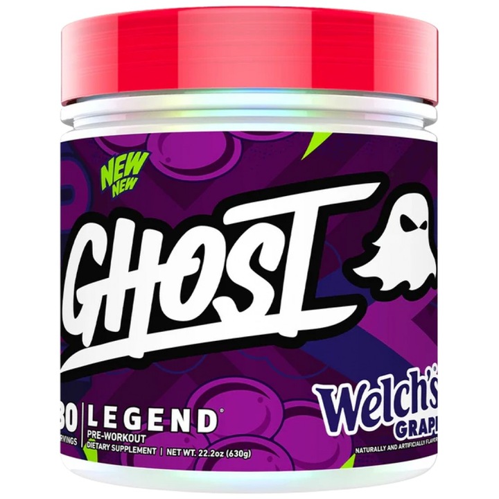 Supliment alimentar, Ghost, Legend V4 Pre-Workout Formula, Struguri, 660 grame
