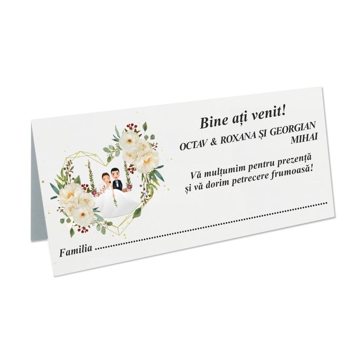 Plic Bani Nunta, Carton, Alb, PN29