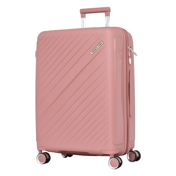 PERFECT++LINE PP 2333 bőrönd, bővíthető, 64/44/26 cm, rózsaszín