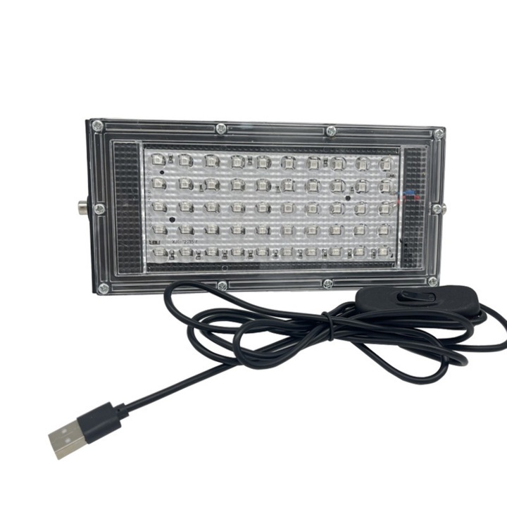 Lampa, UV, 50 margele, 395nm, LED fluorescent, ambianta scenica, exterior, negru