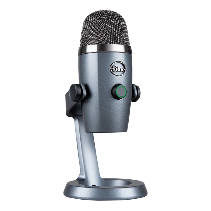 Blue Yeti Nano prémium USB mikrofon felvételhez, streameléshez, játékhoz és podcastokhoz PC-n és Mac-en, Blue Vo!Ce effektekkel, kardioid és omnidirekcionális mintákkal, késleltetésmentes monitorozással - szürke