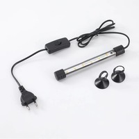 Lampa led pentru acvariu, SINBINTA, Lumina pentru acvariu Lumina subacvatica cu spectru complet pentru acvariu, 3 moduri de iluminare, Complet impermeabil, Ventuze puternice, Retro-fit, Sticla, 37 cm, Transparent