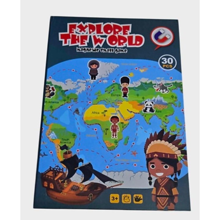 Joc magnetic-Harta Lumii 30 piese