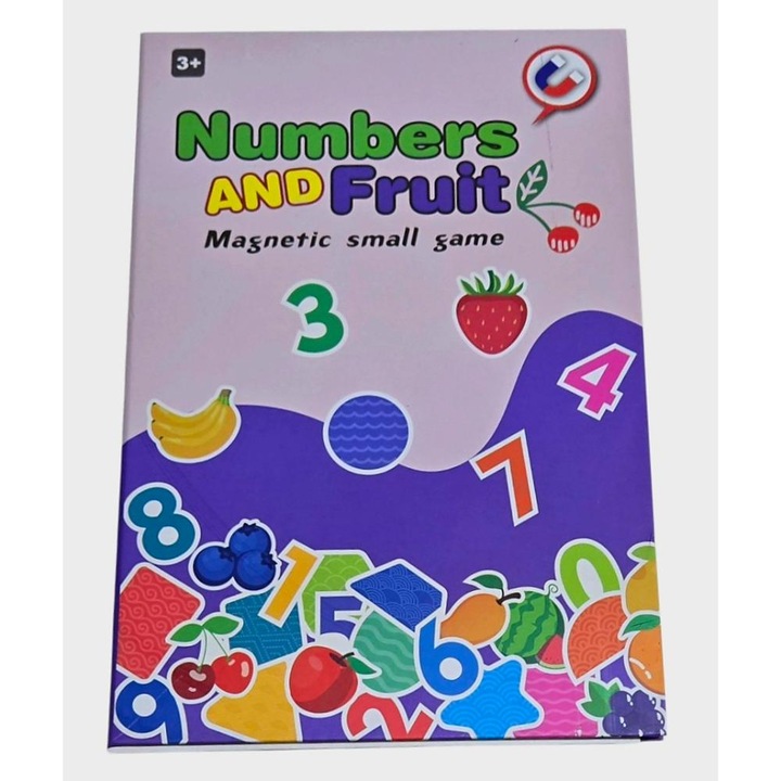 Joc educativ magnetic 30 piese- invatam fructe, legume si numere