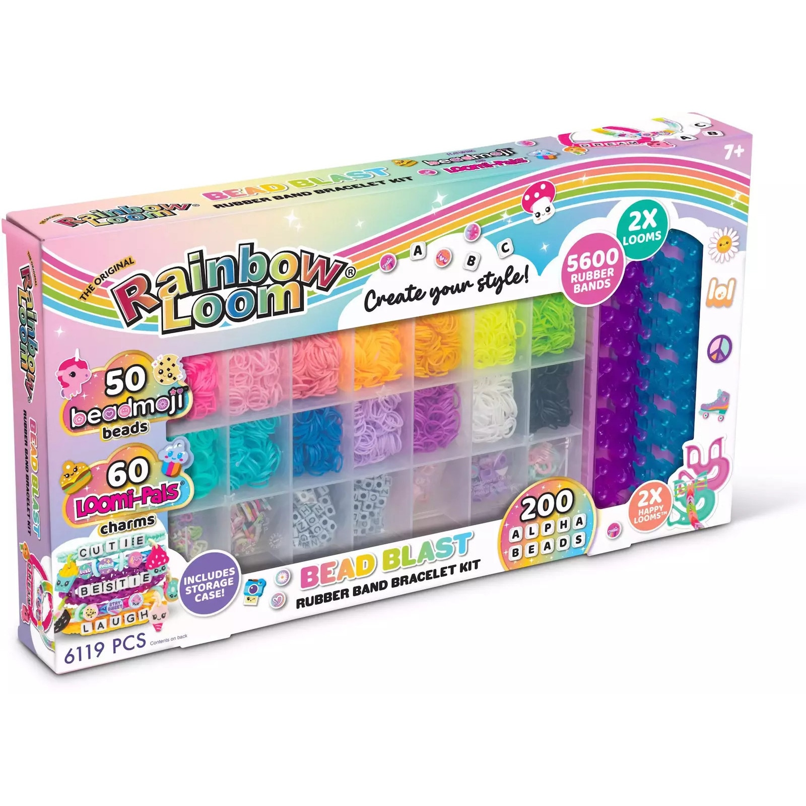 Set creativ elastice pentru bratari, 9000 piese, multicolor, gh