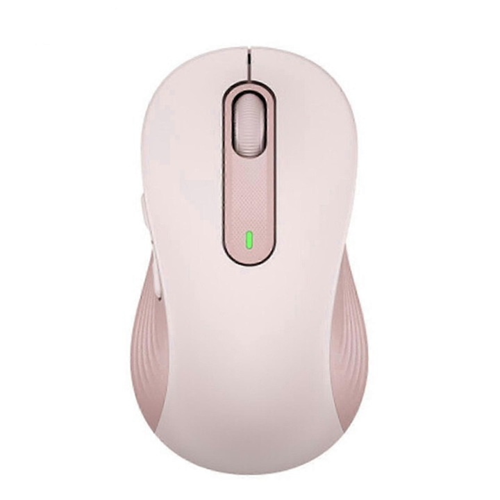 Mouse wireless ergonomic, DPI reglabil, roz, 10.7x6.18x3.78cm