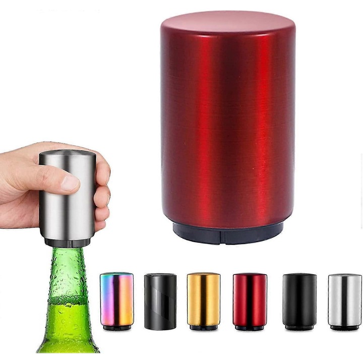 Автоматична отварачка за бутилки от неръждаема стомана, уникален, естествен дизайн, 8.5x5.3см, комплект 1 бр.