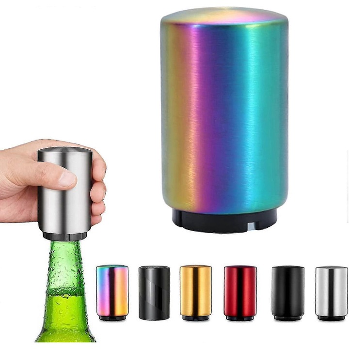 Автоматична отварачка за бутилки от неръждаема стомана, уникален, естествен дизайн, 8.5x5.3см, комплект 1 бр.