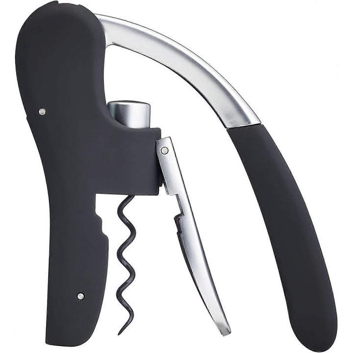 Tirbusoane cu cutter folie integrat, negru crom, 14x7.5cm