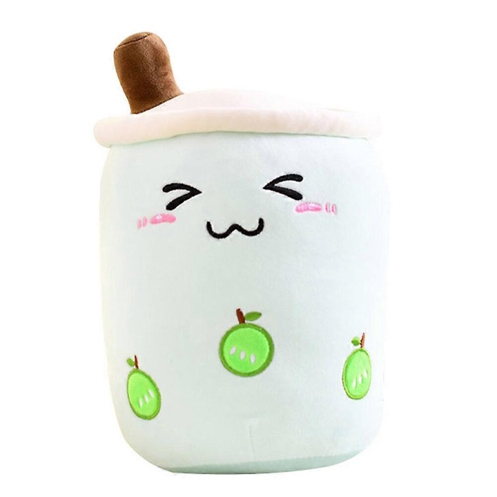 Perna decorativa ceai lapte, 10x10x24cm, verde, moale si confortabila