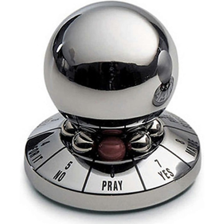 Bila metalica decizionala, jucarie antistres, cromata, 3.5cm, rosu