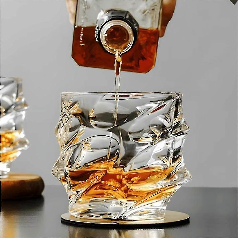 Pahar whisky din cristal japonez Storm, set 2 bucati, 320ml, 8.6x8