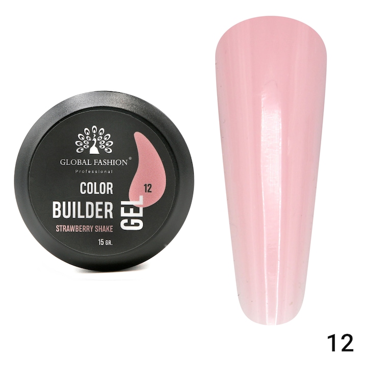 Gel pentru modelarea unghiilor 15 g, Color Builder Gel, 12- Strawberry shake