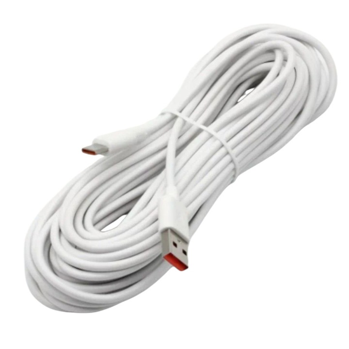 Cablu de incarcare extensibil USB-A LA TYPE-C de 8.0 metri, 5V 1-2A, poate fi utilizat pentru incarcarea telefonului mobil, alimentarea camerei, linie de intrare USB-A la iesire Type-C