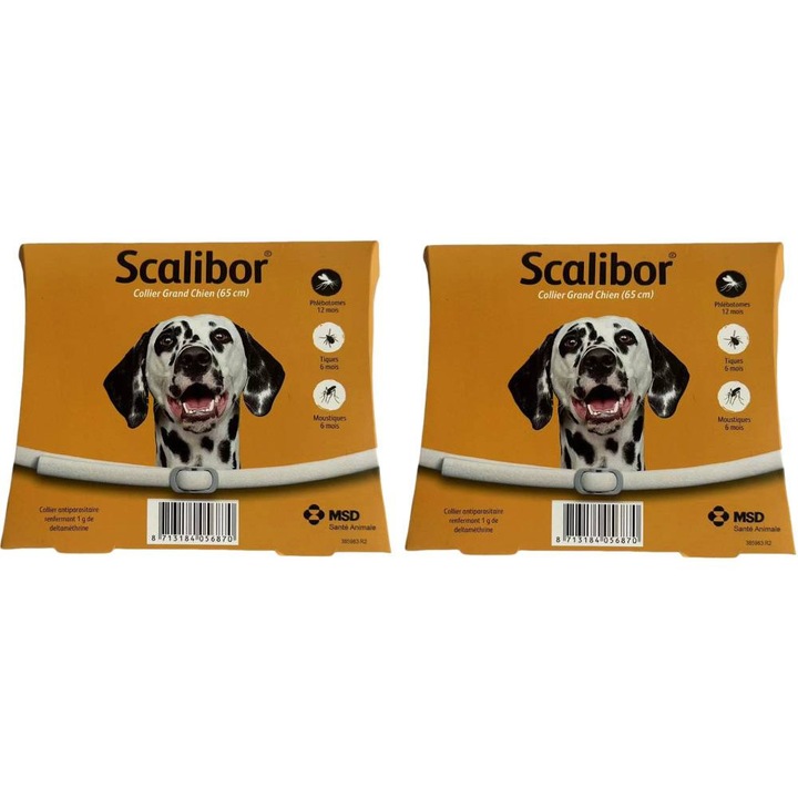 Scalibor kutya nyakörv, beállítható méret, tick védelem, 2db, 65 cm, S-7