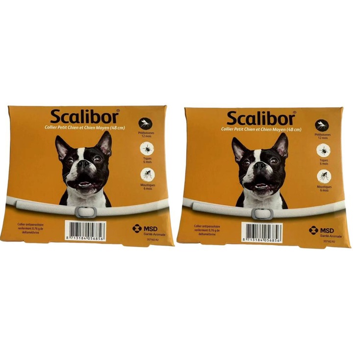 Scalibor kutya nyakörv, beállítható méret, tick védelem, 2db, 48 cm, S-8