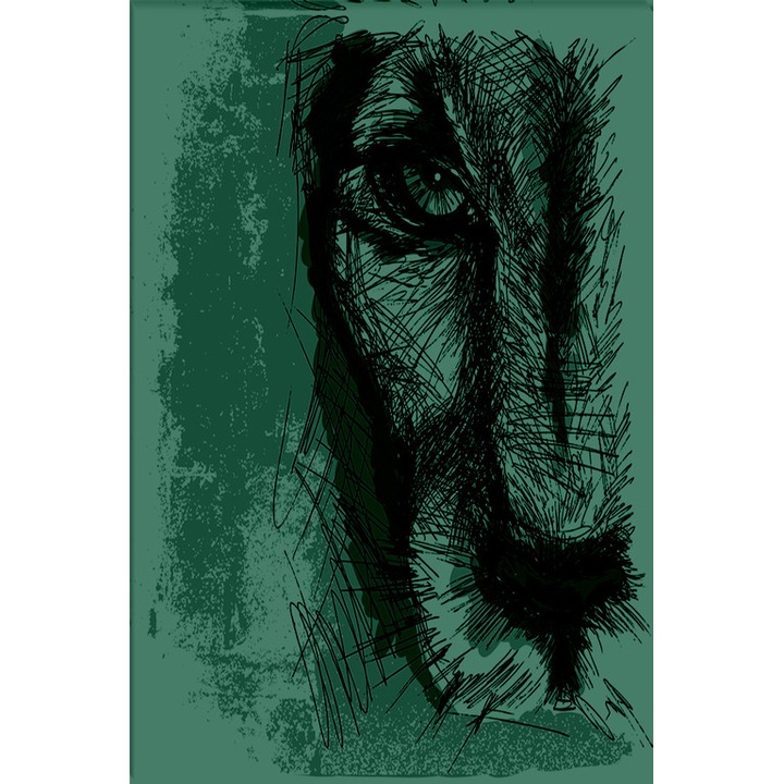 Tablou Alb-Negru Abstract Startonight, Ochi de felina, luminos in intuneric, 60 x 90 cm